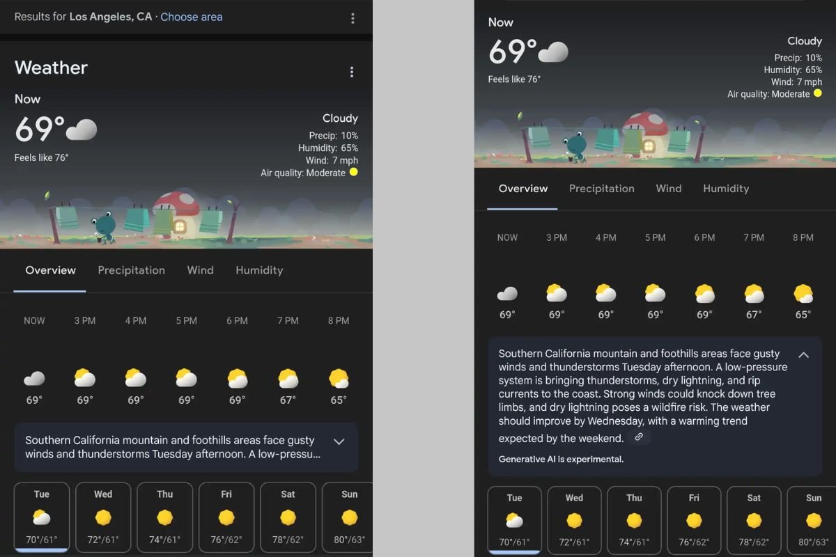 google weather search Google Weather in Search