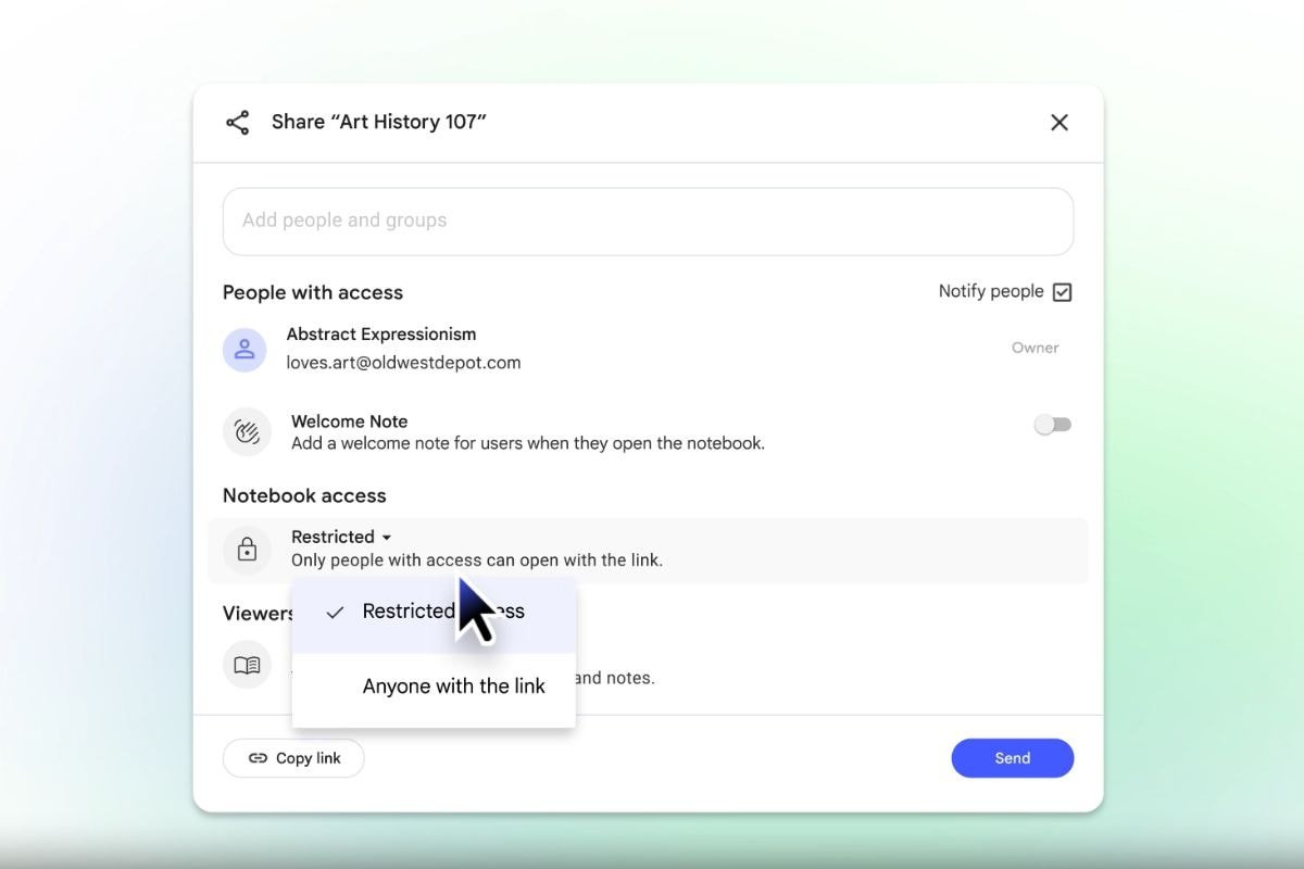 notebooklm share NotebookLM Share option