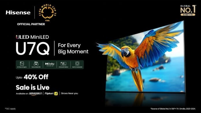 Hisense U7Q Mini-LED TV With 144Hz Gaming Support, Built-in Subwoofer