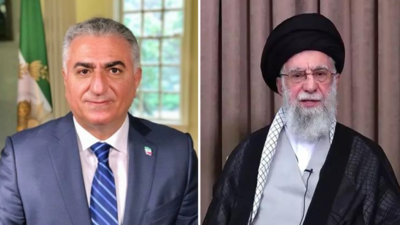 Reza Pahlavi and Khamenei (R) 'Islamic Republic has reached its end': Exiled royal Reza Pahlavi urges uprising in Iran; calls Khamenei 'a frightened rat'