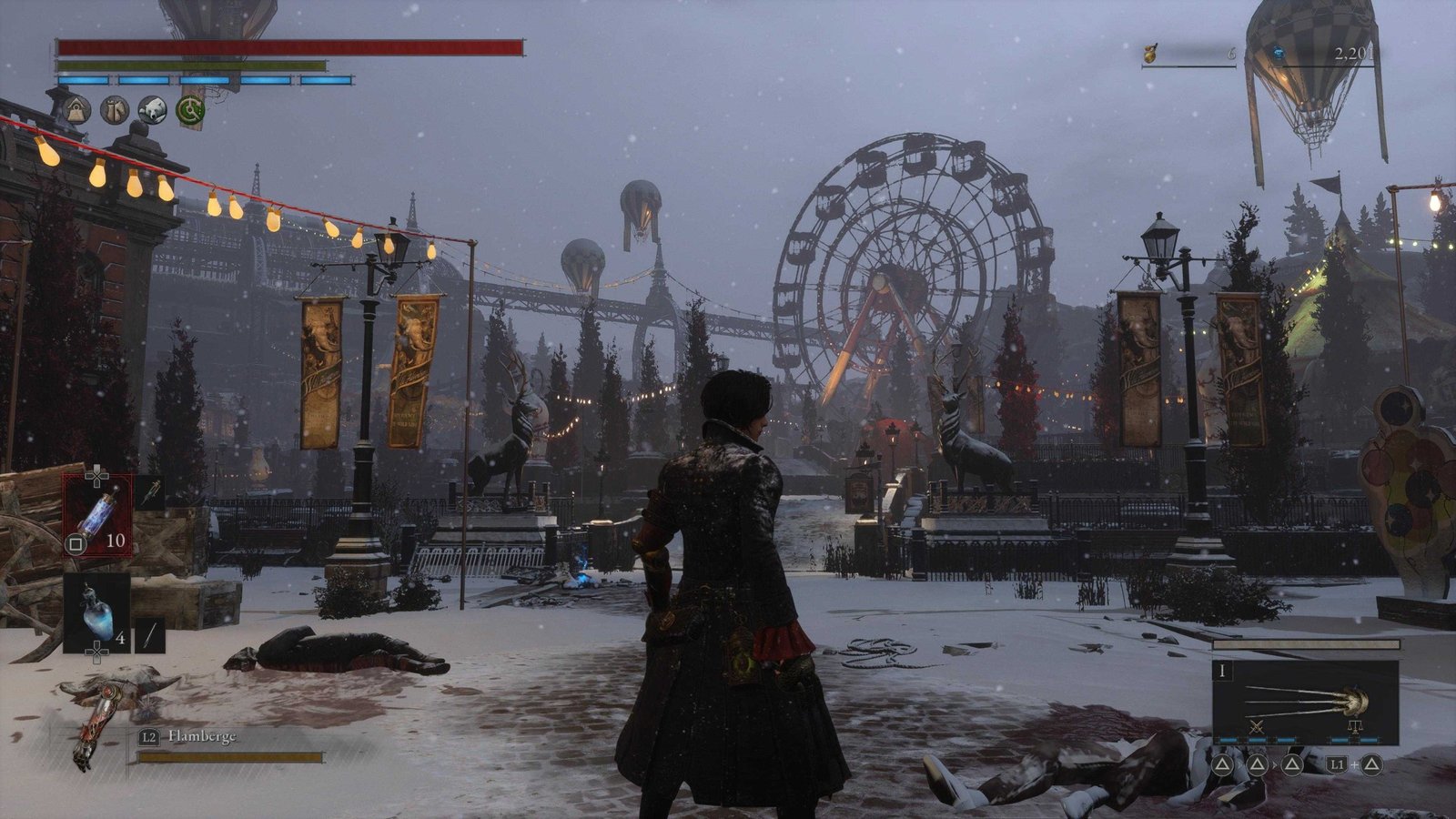 P about to enter the carnival in Lies of P Overture.