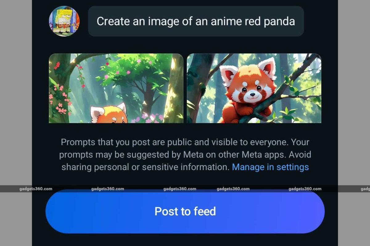 meta ai app warning Meta AI app warning message
