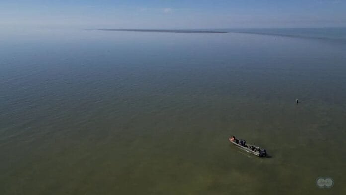 New Island Forms in Caspian Sea as Water Levels Drop,