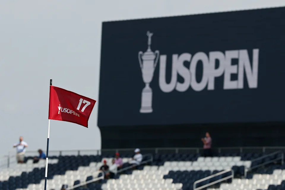 OAKMONT, PENNSYLVANIA - JUNE 09: A general view of a flag pin during a practice round prior to the 125th U.S. OPEN at Oakmont Country Club on June 09, 2025 in Oakmont, Pennsylvania. (Photo by Andy Lyons/Getty Images)