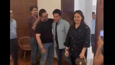 Viral Video: Sachin Tendulkar surprises Aamir Khan at 'Sitaare Zameen Par' screening; movie releases on June 20