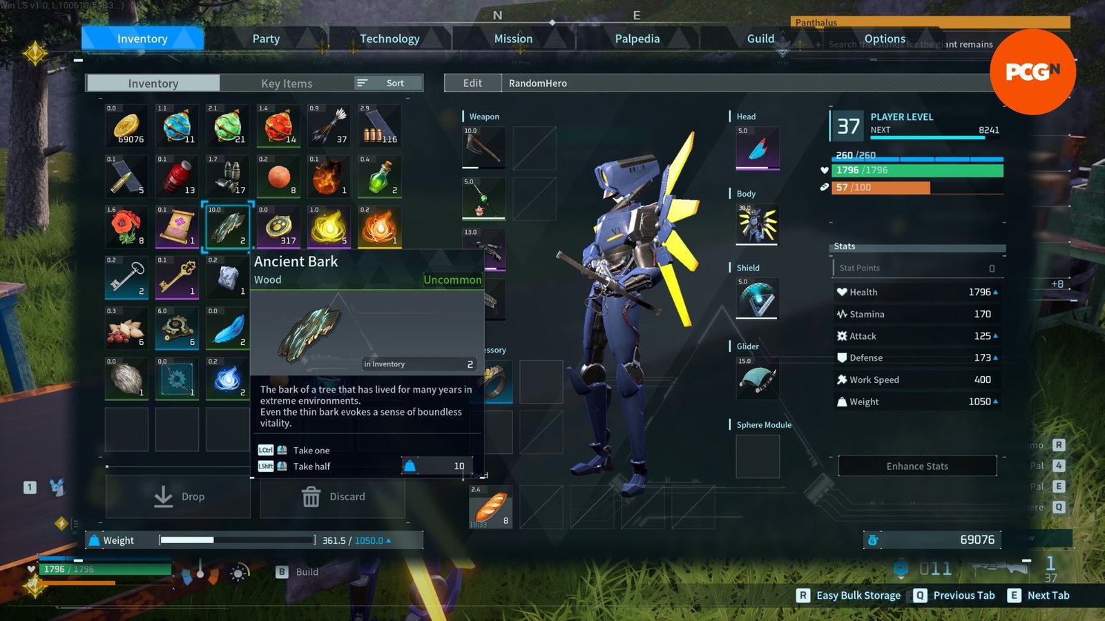 Where to find Ancient Bark in Palworld